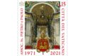 POSTE VATICANE 10^ EMISSIONE DEL 25 MAGGIO 2021, di un francobollo dedicato al 50° ANNIVERSARIO DELL’ASSOCIAZIONE DEI SS PIETRO E PAOLO