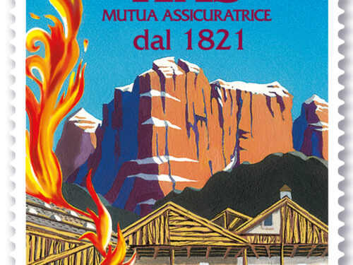 M.I.S.E. 44^ EMISSIONE di n.1 francobollo appartenente alla serie tematica ”le eccellenze del sistema produttivo ed economico”  dedicato a ITAS Mutua, nel bicentenario della fondazione.
