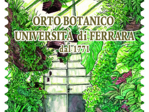 M.I.S.E. 61^ EMISSIONE di un francobollo  ordinario dedicato all’Orto Botanico dell’Università di Ferrara, nel 250° anniversario della fondazione