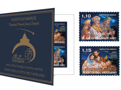 POSTE VATICANE 22 ^ EMISSIONE DEL 09 novembre 2021, di n. 2 francobolli dedicati al ” Natale MMXXI” e libretto dedicato