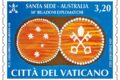 POSTE VATICANE 18^ EMISSIONE del 21 settembre 2023, emissione di un francobollo dedicato al 50° anniversario delle Relazioni Diplomatiche tra la Santa Sede e l'Australia